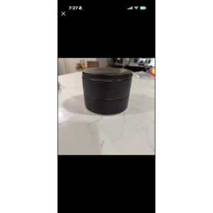 Pottery Barn Mason Stoneware Stackable Mini Bowls with Lid Matte Black Set of 2